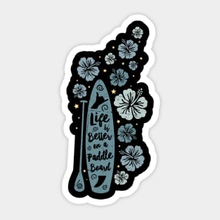 SUP Flowers (blue) Sticker